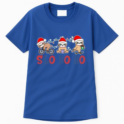 Merry Slothmas Funny Sloth Christmas Cute Animal Kingdom Gift Tall T-Shirt