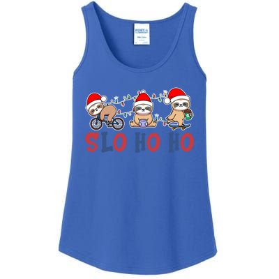 Merry Slothmas Funny Sloth Christmas Cute Animal Kingdom Gift Ladies Essential Tank