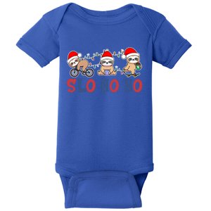 Merry Slothmas Funny Sloth Christmas Cute Animal Kingdom Gift Baby Bodysuit