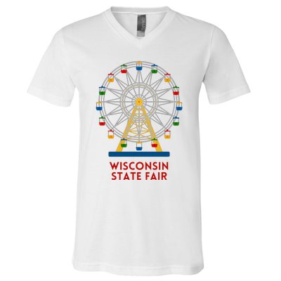 Minnesota State Fair Ferris Wheel County Fair V-Neck T-Shirt