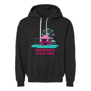 Minnesota State Fair Rollercoaster Ferris Wheel Amusement Garment-Dyed Fleece Hoodie