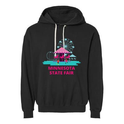 Minnesota State Fair Rollercoaster Ferris Wheel Amusement Garment-Dyed Fleece Hoodie