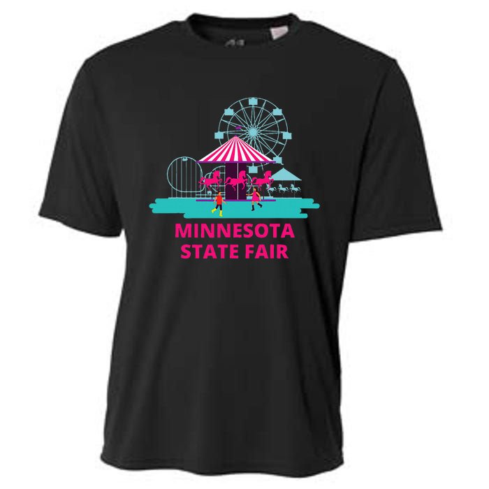 Minnesota State Fair Rollercoaster Ferris Wheel Amusement Cooling Performance Crew T-Shirt