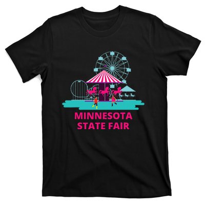 Minnesota State Fair Rollercoaster Ferris Wheel Amusement T-Shirt