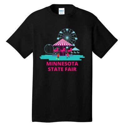 Minnesota State Fair Rollercoaster Ferris Wheel Amusement Tall T-Shirt