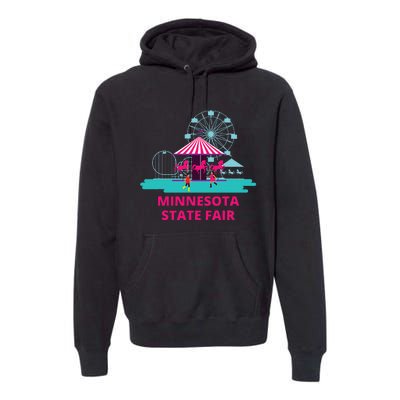 Minnesota State Fair Rollercoaster Ferris Wheel Amusement Premium Hoodie