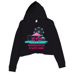 Minnesota State Fair Rollercoaster Ferris Wheel Amusement Crop Fleece Hoodie