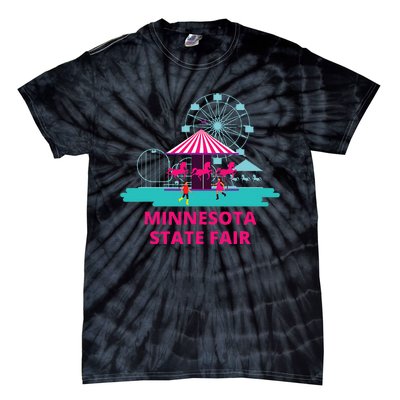 Minnesota State Fair Rollercoaster Ferris Wheel Amusement Tie-Dye T-Shirt