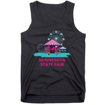 Minnesota State Fair Rollercoaster Ferris Wheel Amusement Tank Top