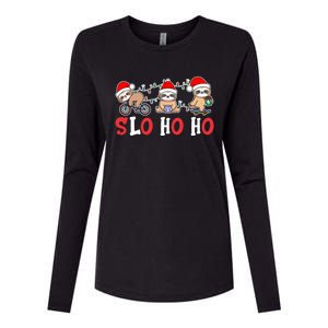 Merry Slothmas Funny Sloth Christmas Cute Animal Kingdom Gift Womens Cotton Relaxed Long Sleeve T-Shirt