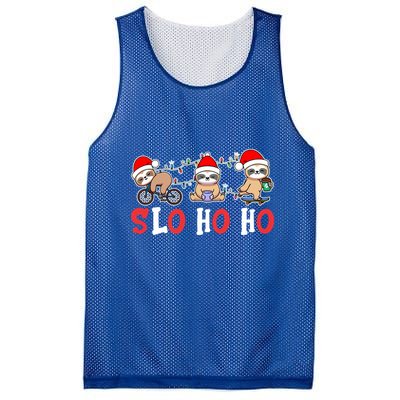 Merry Slothmas Funny Sloth Christmas Cute Animal Kingdom Gift Mesh Reversible Basketball Jersey Tank