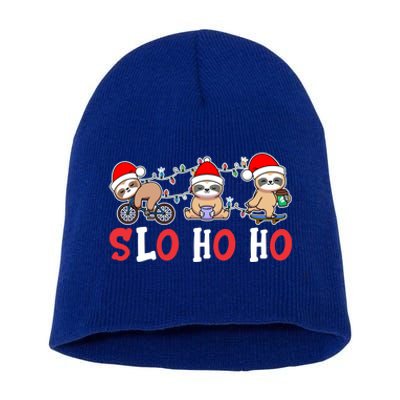 Merry Slothmas Funny Sloth Christmas Cute Animal Kingdom Gift Short Acrylic Beanie