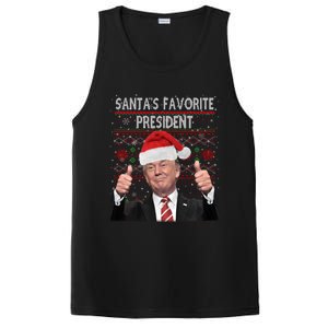 Maga SantaS Favorite President Funny Trump Xmas Pajamas Great Gift PosiCharge Competitor Tank