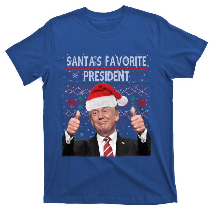 Maga SantaS Favorite President Funny Trump Xmas Pajamas Great Gift T-Shirt