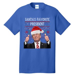 Maga SantaS Favorite President Funny Trump Xmas Pajamas Great Gift Tall T-Shirt