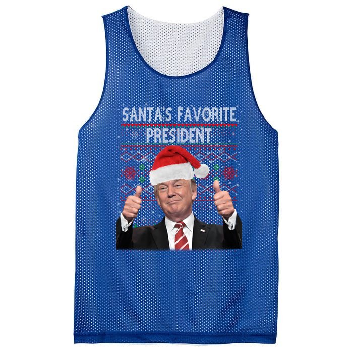 Maga SantaS Favorite President Funny Trump Xmas Pajamas Great Gift Mesh Reversible Basketball Jersey Tank