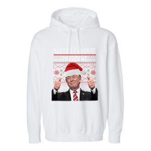 Maga SantaS Favorite President Funny Trump Xmas Pajamas Great Gift Garment-Dyed Fleece Hoodie