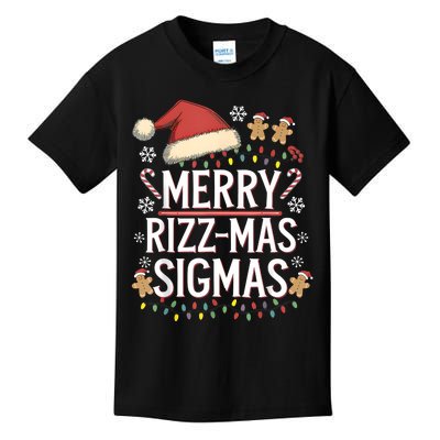 Merry Sigmas Funny Gen Alpha Xmas Santa Christmas Kids T-Shirt