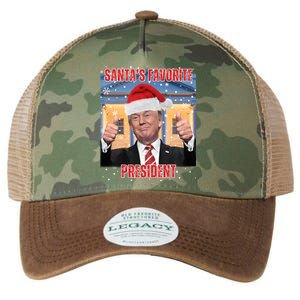 Maga SantaS Favorite President Funny Trump Xmas Pajamas Gift Legacy Tie Dye Trucker Hat