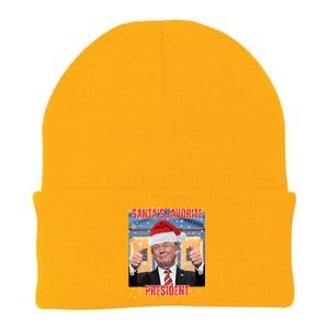 Maga SantaS Favorite President Funny Trump Xmas Pajamas Gift Knit Cap Winter Beanie