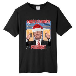 Maga SantaS Favorite President Funny Trump Xmas Pajamas Gift Tall Fusion ChromaSoft Performance T-Shirt