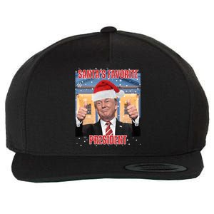 Maga SantaS Favorite President Funny Trump Xmas Pajamas Gift Wool Snapback Cap