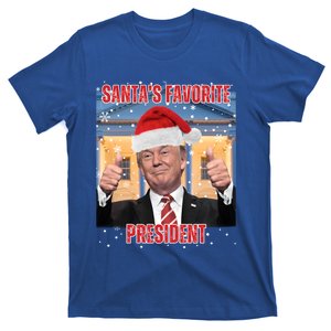 Maga SantaS Favorite President Funny Trump Xmas Pajamas Gift T-Shirt