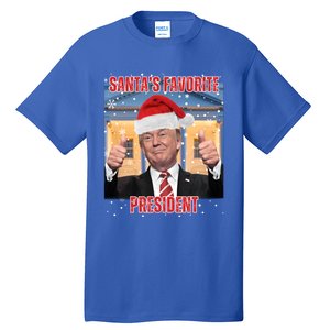 Maga SantaS Favorite President Funny Trump Xmas Pajamas Gift Tall T-Shirt