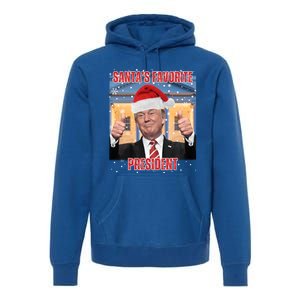 Maga SantaS Favorite President Funny Trump Xmas Pajamas Gift Premium Hoodie