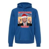 Maga SantaS Favorite President Funny Trump Xmas Pajamas Gift Premium Hoodie