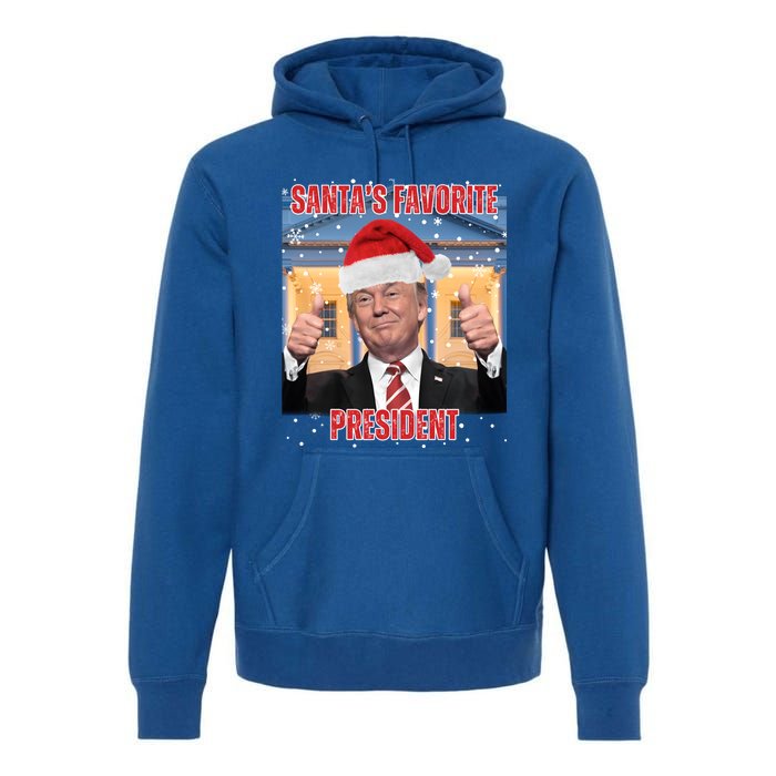 Maga SantaS Favorite President Funny Trump Xmas Pajamas Gift Premium Hoodie