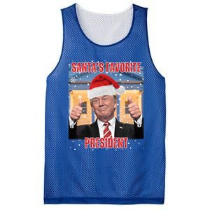 Maga SantaS Favorite President Funny Trump Xmas Pajamas Gift Mesh Reversible Basketball Jersey Tank