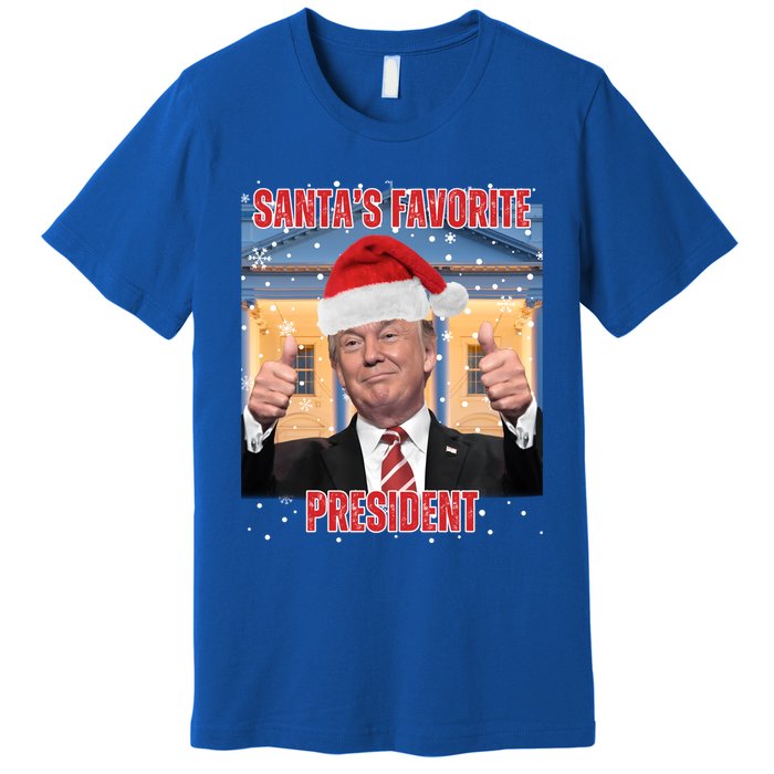 Maga SantaS Favorite President Funny Trump Xmas Pajamas Gift Premium T-Shirt