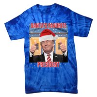 Maga SantaS Favorite President Funny Trump Xmas Pajamas Gift Tie-Dye T-Shirt