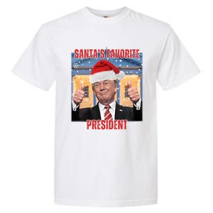 Maga SantaS Favorite President Funny Trump Xmas Pajamas Gift Garment-Dyed Heavyweight T-Shirt