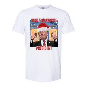 Maga SantaS Favorite President Funny Trump Xmas Pajamas Gift Softstyle CVC T-Shirt