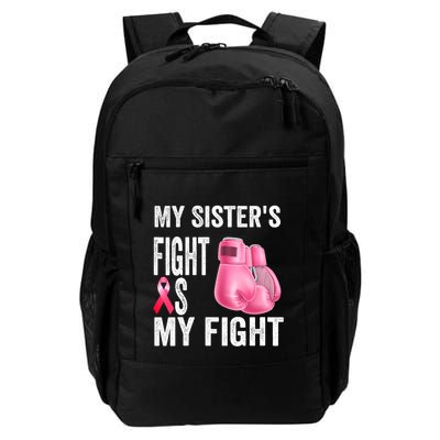 My Sisters Fight Is My Fight Breast Cancer Boxing Gloves Backpack
