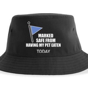 Marked Safe From Having My Pet Eaten Today Sustainable Bucket Hat