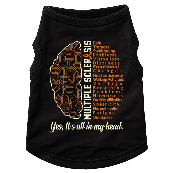 Multiple Sclerosis Facts Ms Awareness Support Graphic Doggie Tank