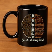 Multiple Sclerosis Facts Ms Awareness Support Graphic 11oz C Handle Ceramic Mug