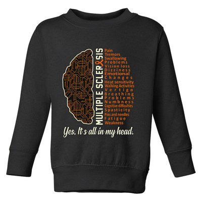 Multiple Sclerosis Facts Ms Awareness Support Graphic Toddler Sweatshirt