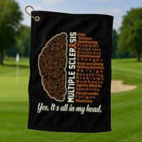 Multiple Sclerosis Facts Ms Awareness Support Graphic Golf Towel