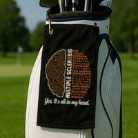 Multiple Sclerosis Facts Ms Awareness Support Graphic Golf Towel