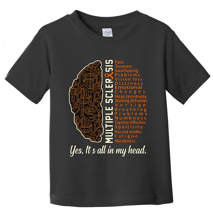 Multiple Sclerosis Facts Ms Awareness Support Graphic Toddler T-Shirt