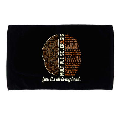 Multiple Sclerosis Facts Ms Awareness Support Graphic Microfiber Hand Towel