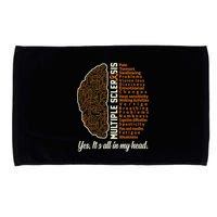 Multiple Sclerosis Facts Ms Awareness Support Graphic Microfiber Hand Towel