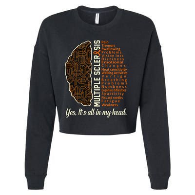 Multiple Sclerosis Facts Ms Awareness Support Graphic Cropped Pullover Crew