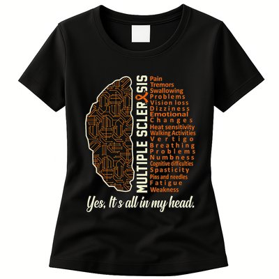 Multiple Sclerosis Facts Ms Awareness Support Graphic Womens T-Shirt