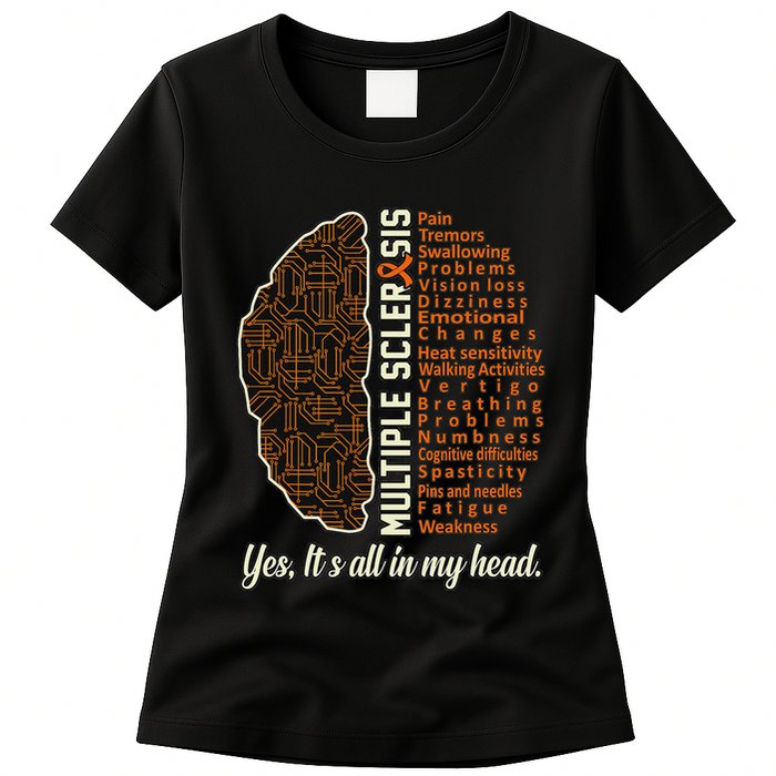 Multiple Sclerosis Facts Ms Awareness Support Graphic Womens T-Shirt