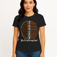 Multiple Sclerosis Facts Ms Awareness Support Graphic Womens T-Shirt